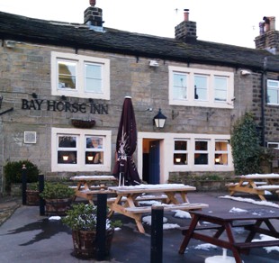 The Bay Horse, Oxenhope in winter