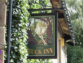 Pub sign, the Buck Inn, Buckden