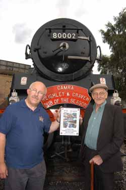 Bob Halmishaw with steam engine