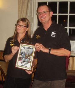 Presentation of Pub of the Season to the Swan, Addingham, September 2010